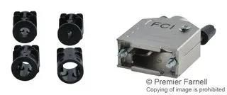 D-SUB BACKSHELL, SIZE DE, 180DEG, ZINC 8655MH0901BLF