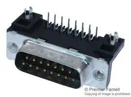 D-SUB CONNECTOR, R/A, PLUG, 15POS, TH D15P13A4GX00LF