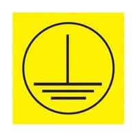 ELEC SAFETY SIGN, 13X13MM, BLK/YEL, PK10 PESC-H-EC