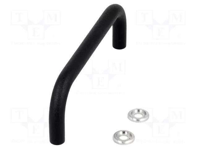 Holder; steel; black; H: 35mm; Mounting: M4 screw; Holes pitch: 96mm ELESA+GANTER GN425-8-96-SW