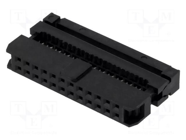 Connector: IDC; plug; female; PIN: 24; IDC; for ribbon cable; 2mm CONNFLY DS1017-24MA2