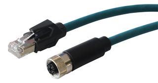 SENSOR CORD, 8P M12 RCPT-RJ45 PLUG, 10M PXPTPU12FBF08XRJ100PU