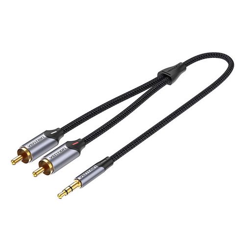 Cable Audio 2xRCA to 3.5mm Vention BCNBD 0.5m (grey), Vention BCNBD