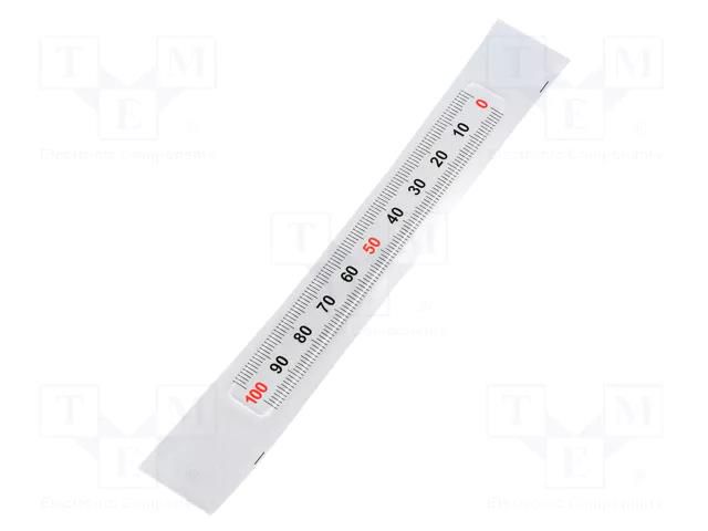 Ruler; figures horizontally arranged,R,self-adhesive; W: 11mm ELESA+GANTER GN711-KUS-100-W-R