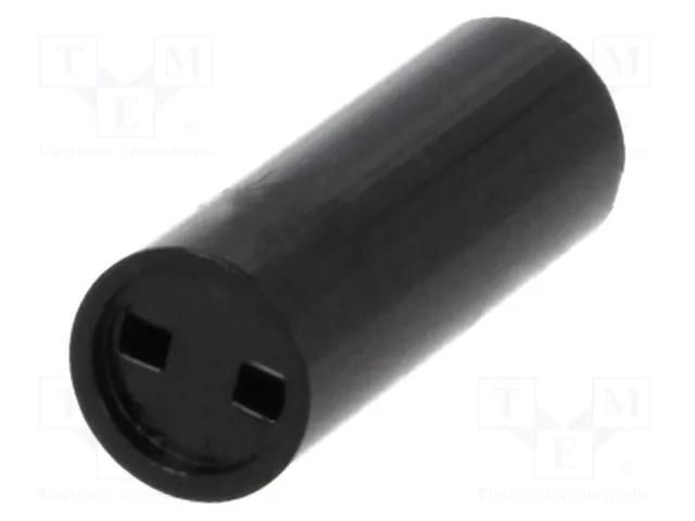 Spacer sleeve; LED; Øout: 5mm; ØLED: 3mm; L: 12mm; black MENTOR MR-2818.3120