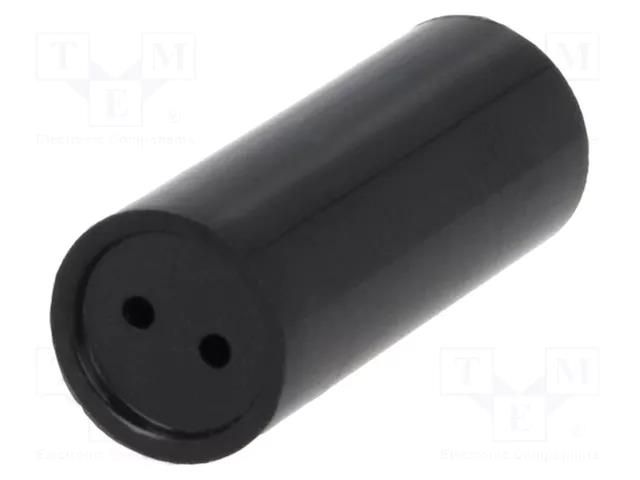 Spacer sleeve; LED; Øout: 7.5mm; ØLED: 5mm; L: 10mm; black MENTOR MR-2819.5100