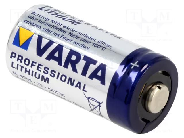 Battery: lithium; CR123A,CR17345; 3V; 1600mAh; non-rechargeable VARTA BAT-CR123/VA-BULK