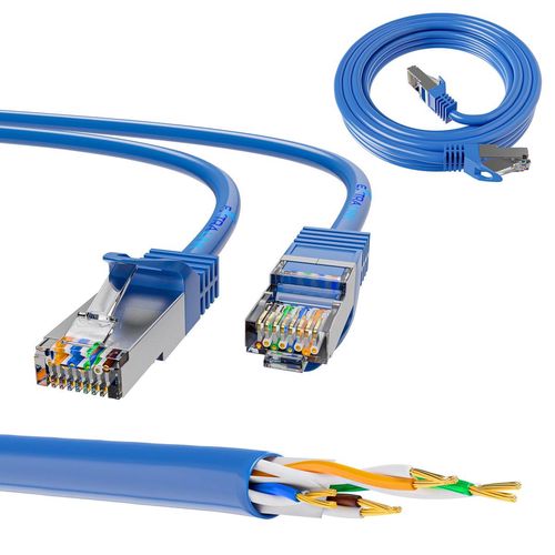 Extralink Kat.6A S/FTP 1m | LAN Patchcord | Copper twisted pair, 10Gbps, EXTRALINK EX.6556 5902560366556