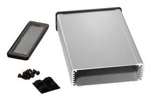 ENCLOSURE, EMI/RFI BOX, ALUM, BLK/CLEAR 1457L1601E