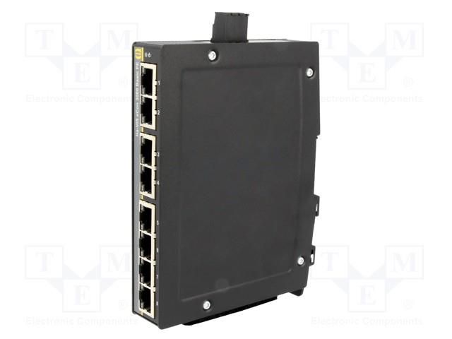 Switch Ethernet; unmanaged; Number of ports: 8; 9÷60VDC; RJ45 HARTING 24030080010