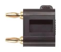 MINIATURE DOUBLE BANANA PLUG, 5A, BLK 2244-0