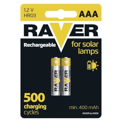 RAVER SOLAR Rechargeable battery HR03 (AAA), 2 pcs, Raver B7414 8592920007808