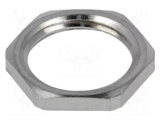 Nut; M16; brass; Thk: 2.8mm; Spanner: 19mm; Thread: metric; Pitch: 1.5 MOLEX MX-936000092