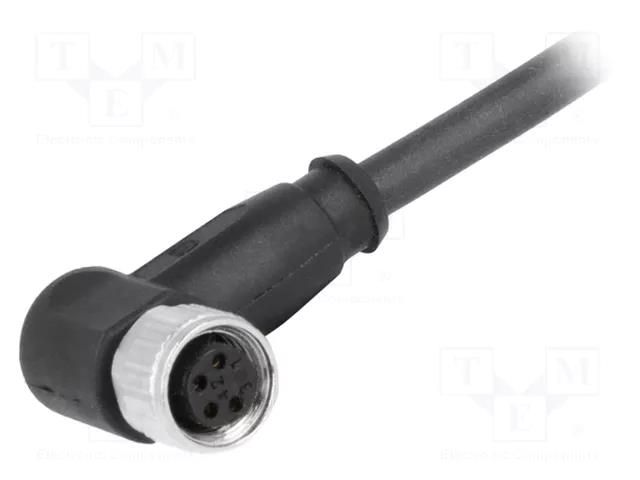 Connector: M8; female; PIN: 4; angled 90°; with lead; plug; 7.5m HARTING 21348300489075