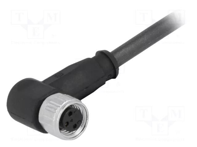 Connector: M8; female; PIN: 3; angled 90°; with lead; plug; 1m HARTING 21348300388010