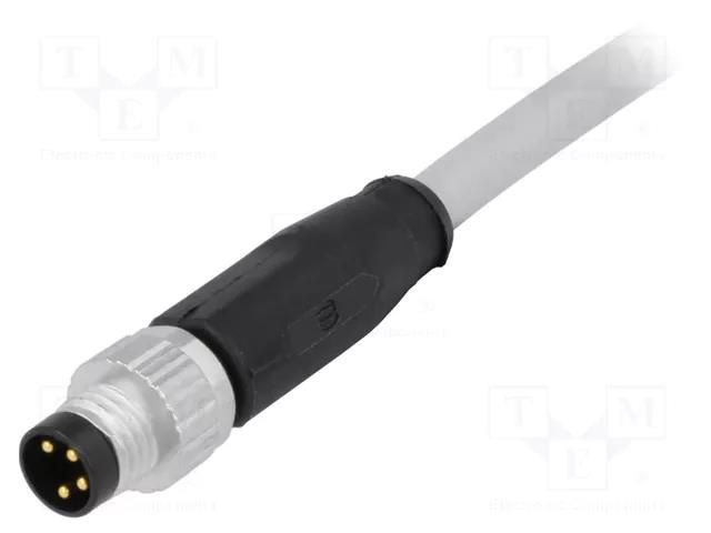 Connector: M8; male; PIN: 4; straight; with lead; plug; 10m; PVC HARTING 21348000481100