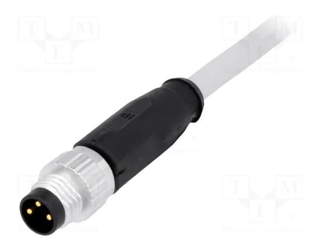 Connector: M8; male; PIN: 3; straight; with lead; plug; 0.5m; PVC HARTING 21348000380005