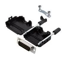 HD-D SUB CONNECTOR, PLUG, 26POS, SOLDER L17DPPK15-BK+L717HDA26P