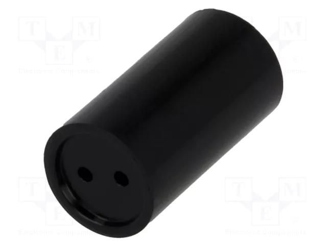 Spacer sleeve; LED; Øout: 7.5mm; ØLED: 5mm; L: 12mm; black MENTOR MR-2819.5120