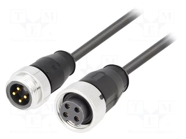 Cable: for sensors/automation; plug; 7/8" male,7/8" female; 1m HARTING 21349697496010