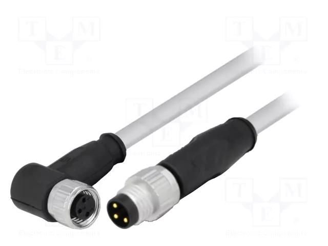 Cable: for sensors/automation; PIN: 3; 2m; plug; PVC HARTING 21348083380020