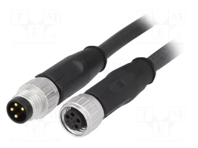 Cable: for sensors/automation; M8 male,M8 female; PIN: 4; plug; 2m HARTING 21348081489020