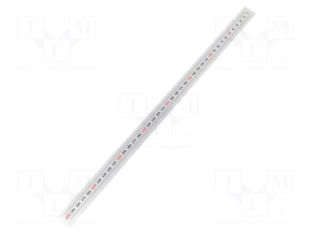 Ruler; figures horizontally arranged,R,self-adhesive; W: 11mm ELESA+GANTER GN711-KUS-400-W-R