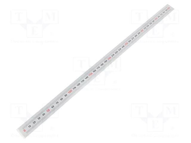 Ruler; figures horizontally arranged,L,self-adhesive; W: 11mm ELESA+GANTER GN711-KUS-400-W-L