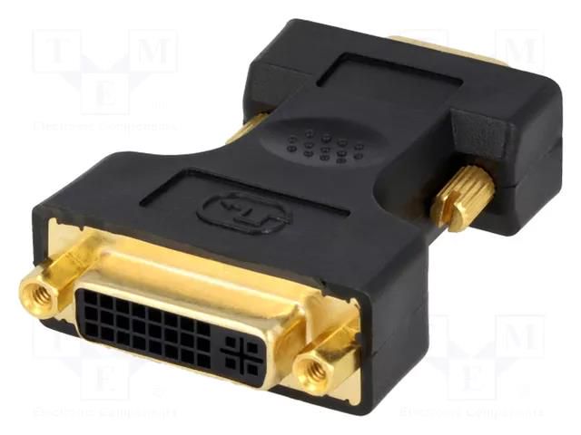 Adapter; D-Sub 15pin HD plug,DVI-I (24+5) socket; black LOGILINK AD0002