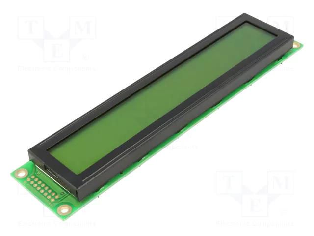 Display: LCD; alphanumeric; STN Positive; 20x2; 180x40x13.9mm; LED DISPLAY ELEKTRONIK DEM20233SYH-LY