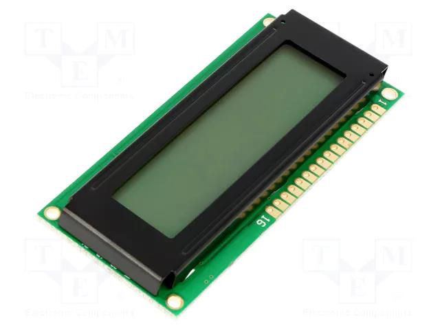 Display: LCD; alphanumeric; STN Positive; 16x2; 80x36x10.5mm; LED DISPLAY ELEKTRONIK DEM16216SYH-PY