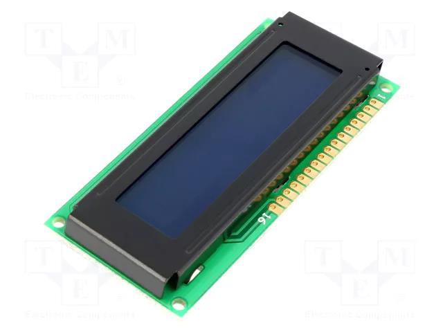 Display: LCD; alphanumeric; STN Positive; 16x1; 80x36x12.4mm; LED DISPLAY ELEKTRONIK DEM16102SYH-LY