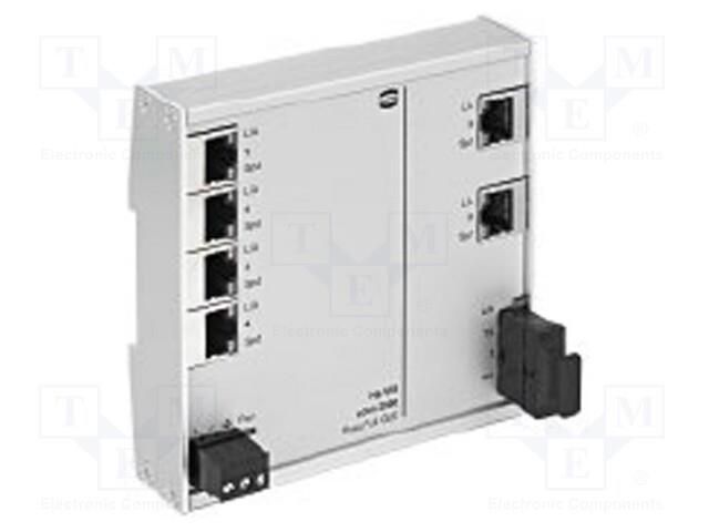 Switch Ethernet; unmanaged; Number of ports: 6; 9÷60VDC; RJ45,SC HARTING 24024061200