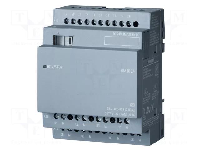 Module: extension; IN: 8; OUT: 8; OUT 1: transistor; Usup: 24VDC SIEMENS 6ED1055-1CB10-0BA2