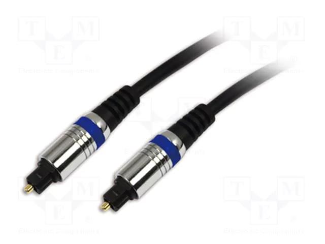 Cable; Toslink plug,both sides; 1.5m; Øcable: 5mm; Øcore: 2.2mm LOGILINK CAB1101