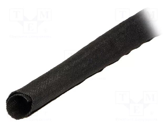 Braid; ØBraid : 28mm; polyamide; black; UL94V-2; Helagaine HEGWS HELLERMANNTYTON HEGWS45