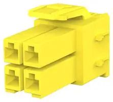 PLUG HOUSING, 4POS, PA 6.6, YELLOW 1-368575-4