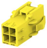 RCPT HOUSING, 4POS, PA 6.6, YELLOW 368589-4