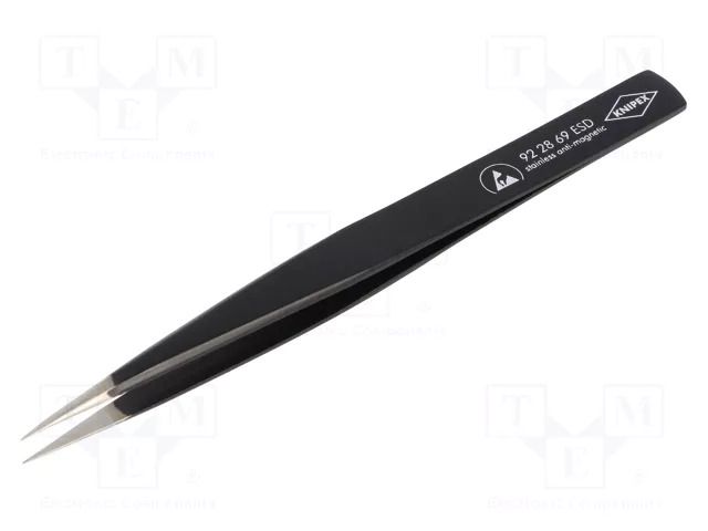 Tweezers; 130mm; Blade tip shape: sharp; ESD; 20g KNIPEX KNP.922869ESD