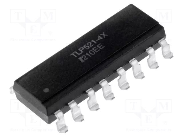 Optocoupler; SMD; Ch: 4; OUT: transistor; Uinsul: 2.5kV; Uce: 55V ISOCOM TLP521-4XSM