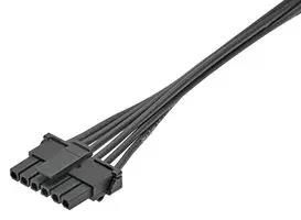 CABLE ASSY, 6POS, RCPT-RCPT, 75MM 145132-0600