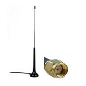 Antena LTE/GSM/3G/WLAN/BLUETOOTH omnidirectional with magnet 2.4GHz 5dBi RP-SMA. 2J3104M-100RG174-C15