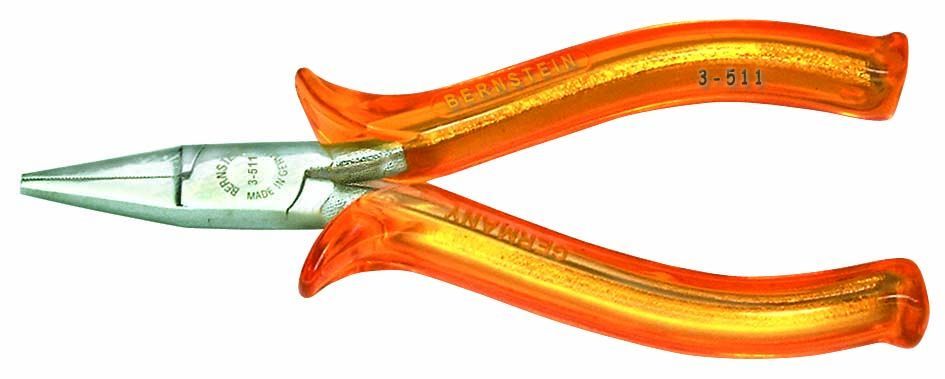 Flat nose pliers, 120 mm, short jaws, BERNSTEINIT insulation 3-511-1