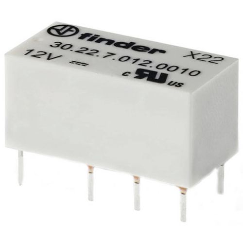 30 series PCB relay, 2 CO (DPDT) - 2 A contacts, 12 V sensitive DC coil 30.22.7.024.0020