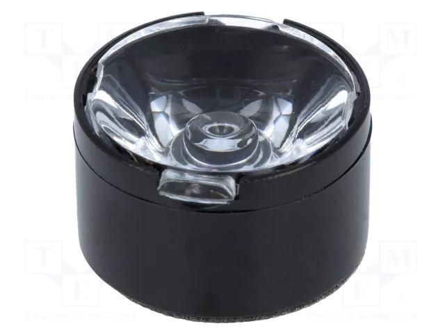 LED lens; round; plexiglass PMMA; transparent; 11÷16°; H: 9.7mm LEDIL CA11016