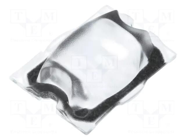 LED lens; rectangular; plexiglass PMMA; transparent; H: 5.2mm LEDIL CA10927