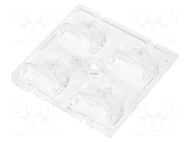 LED lens; square; transparent; H: 8.3mm; Body dim: 50x50mm LEDIL C14164