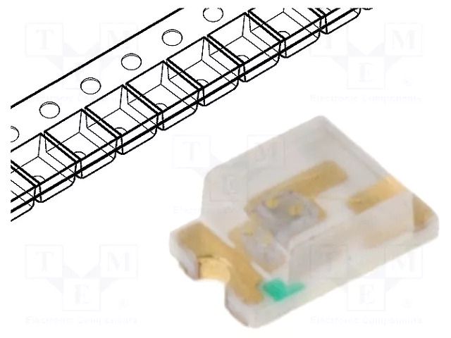 LED; green; SMD; 0805; 80÷200mcd; 2.8÷3.8VDC; 2x1.25x0.8mm; 130° LUCKYLIGHT LL-S172PGC-G51B