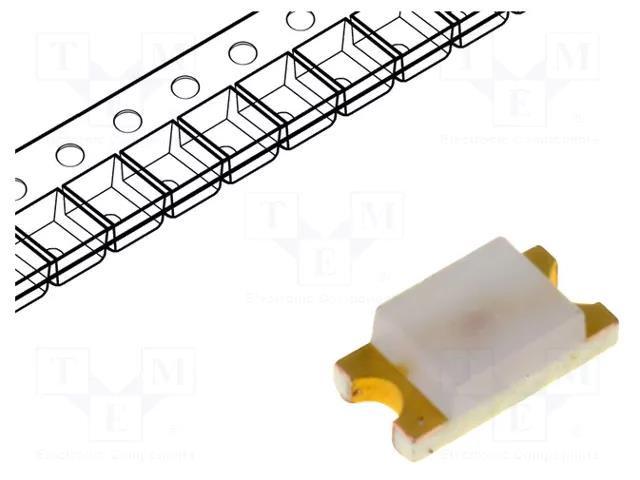 LED; yellow; SMD; 1206; 2.8÷8mcd; 2.1÷2.6VDC; 3.2x1.6x1.1mm; 170° BROADCOM (AVAGO) HSMY-C150