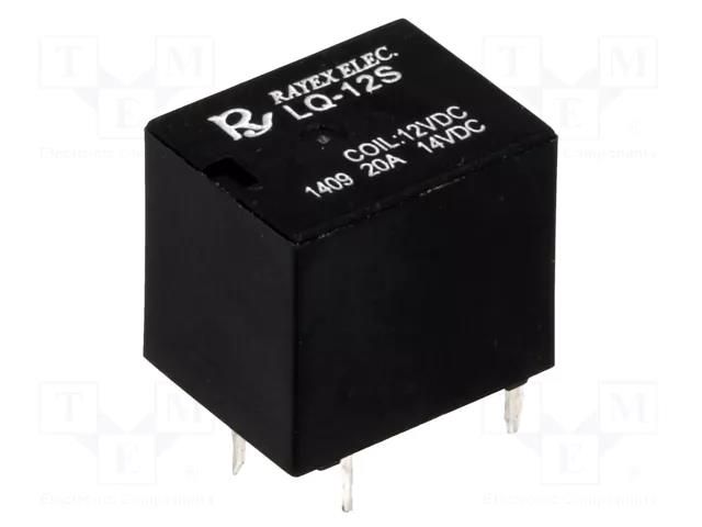 Relay: electromagnetic; SPDT; Ucoil: 12VDC; 20A; automotive; LQ Recoy/RAYEX ELECTRONICS LQ-12S